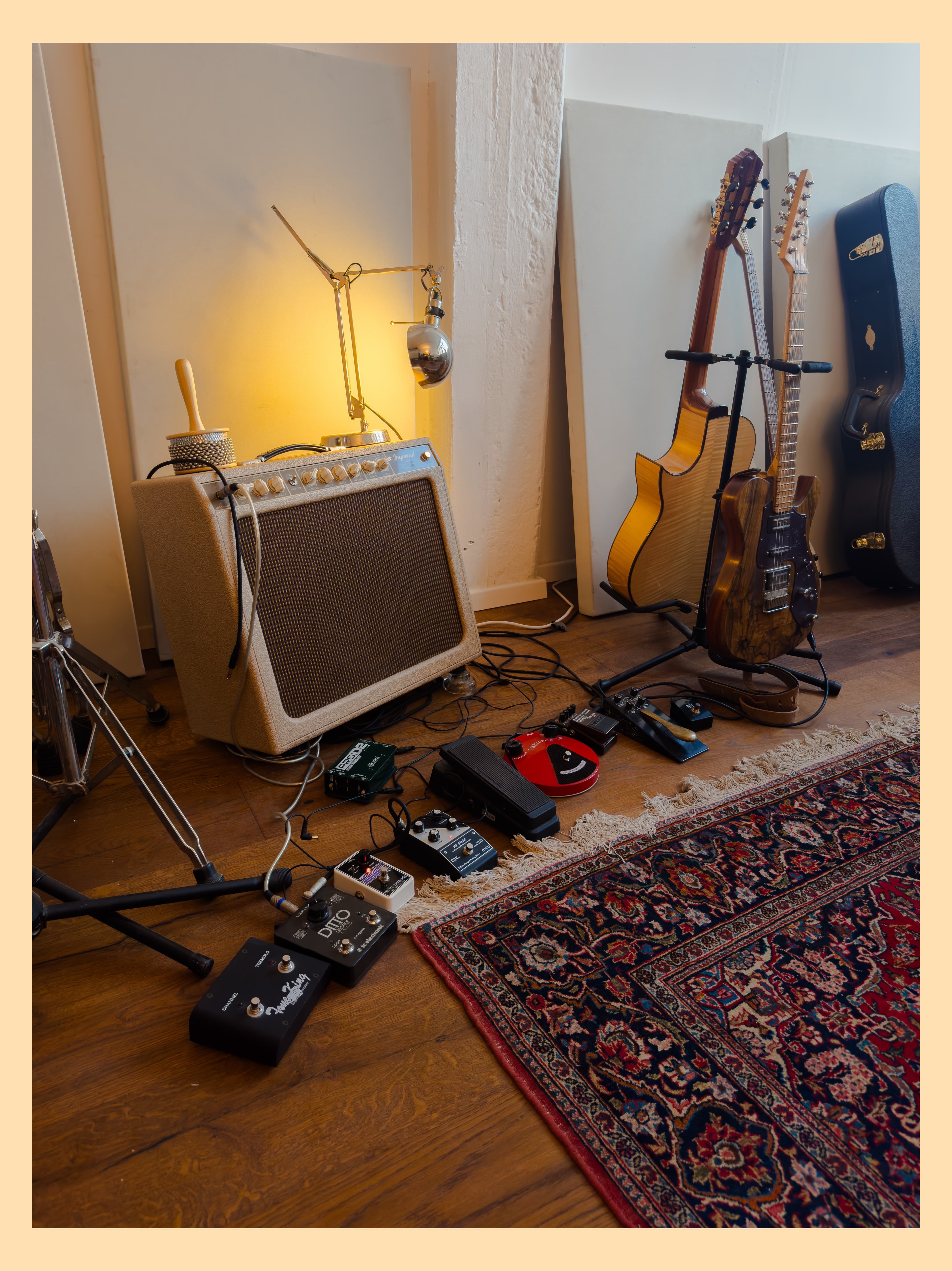 פדאלים לגיטרה - Fuzz Face, Moog Delay, Wah באולפן ULPI